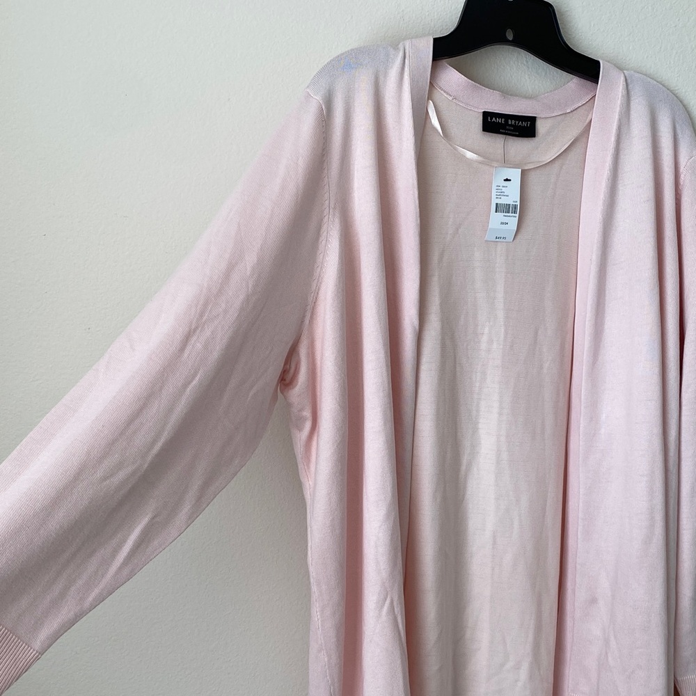 Lane Bryant Light Pink Open Cardigan - Picture 4 of 7